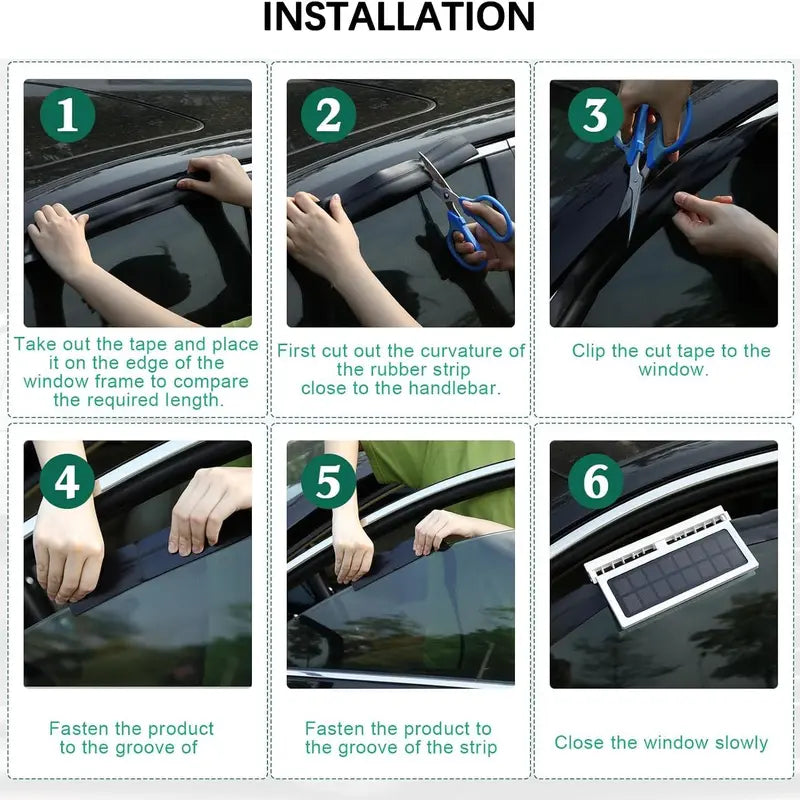 Solar Car Window Exhaust Fan – USB Cooling Vent, Quiet & Compact
