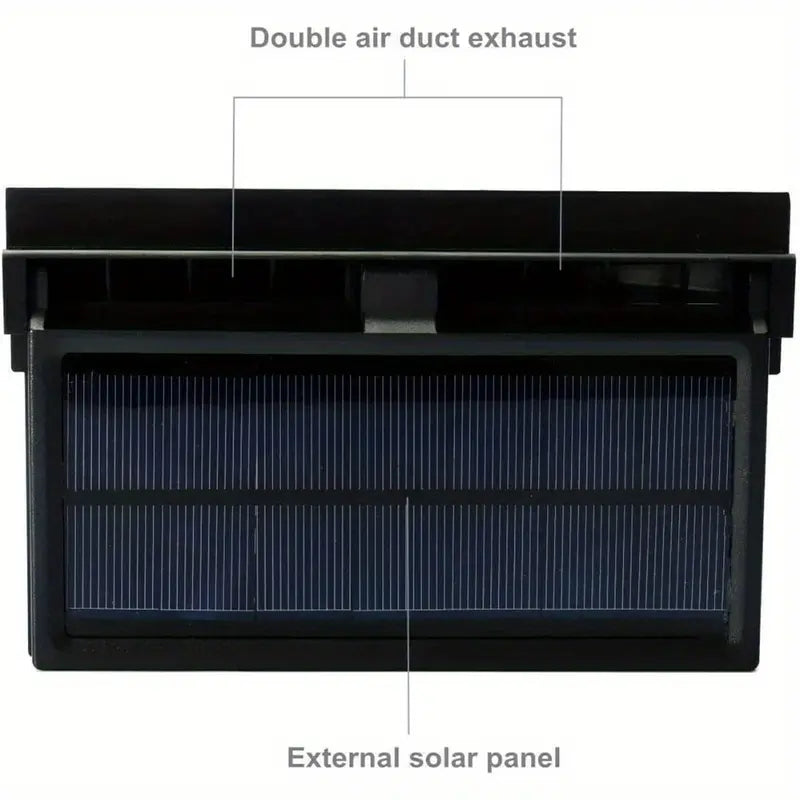 Solar Car Window Exhaust Fan – USB Cooling Vent, Quiet & Compact