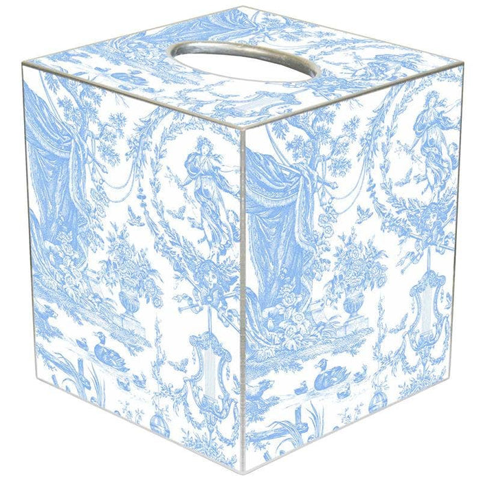 Marye-Kelley - Blue Toile Tissue Box Cover