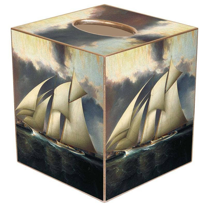 Marye-Kelley - Nautical Sailboat Tissue Box Cover