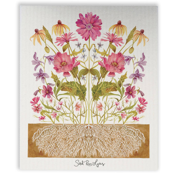Sarah Rose - Rooted Gardens Swedish Dishcloth