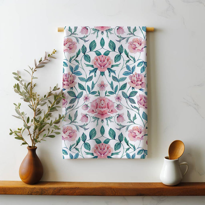 Sarah Rose - Vintage Rose Organic Linen Tea Towel