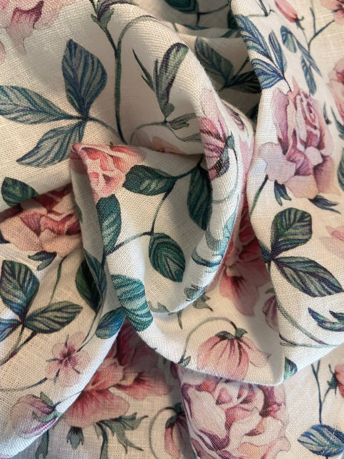 Sarah Rose - Vintage Rose Organic Linen Tea Towel